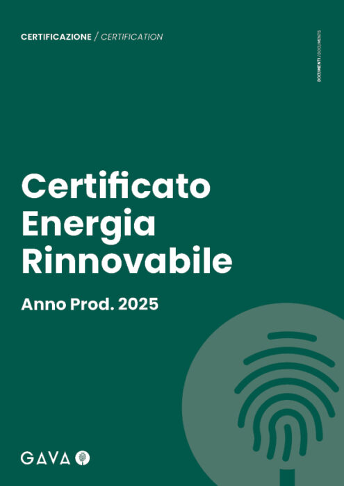 Copertina Certificato Energia Rinnovabile – 2025