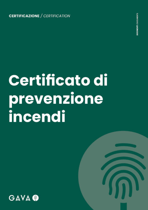 Copertina Certificato di prevenzione incendi